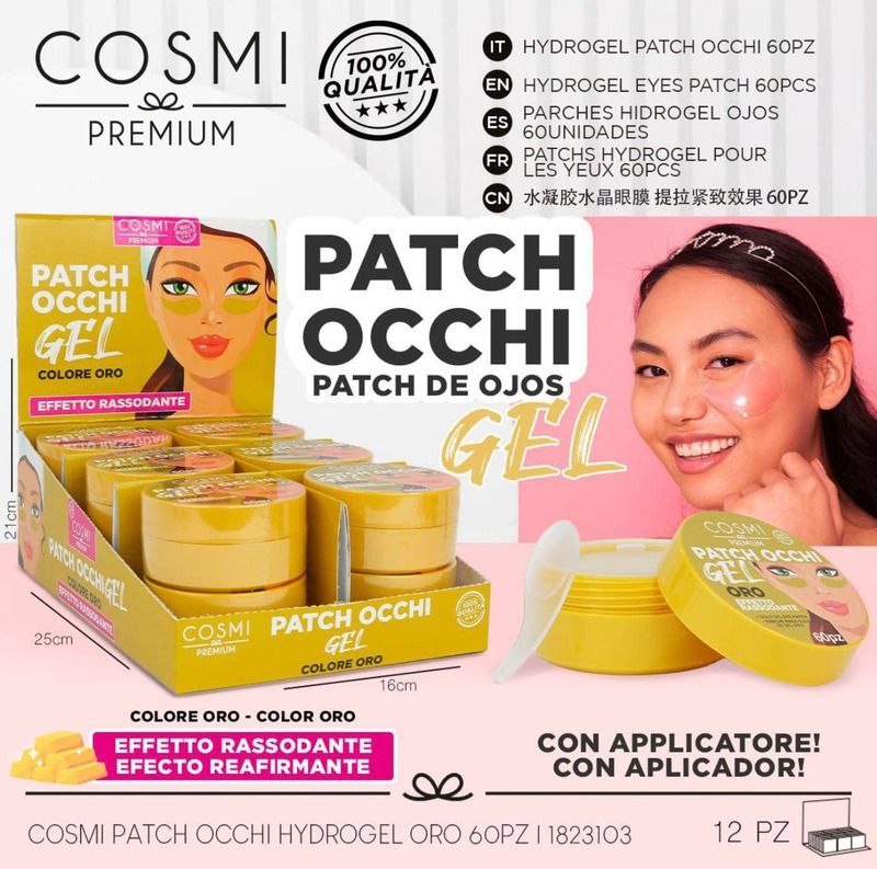 PARCHE CONTORNO DE OJOS 60PZ ORO