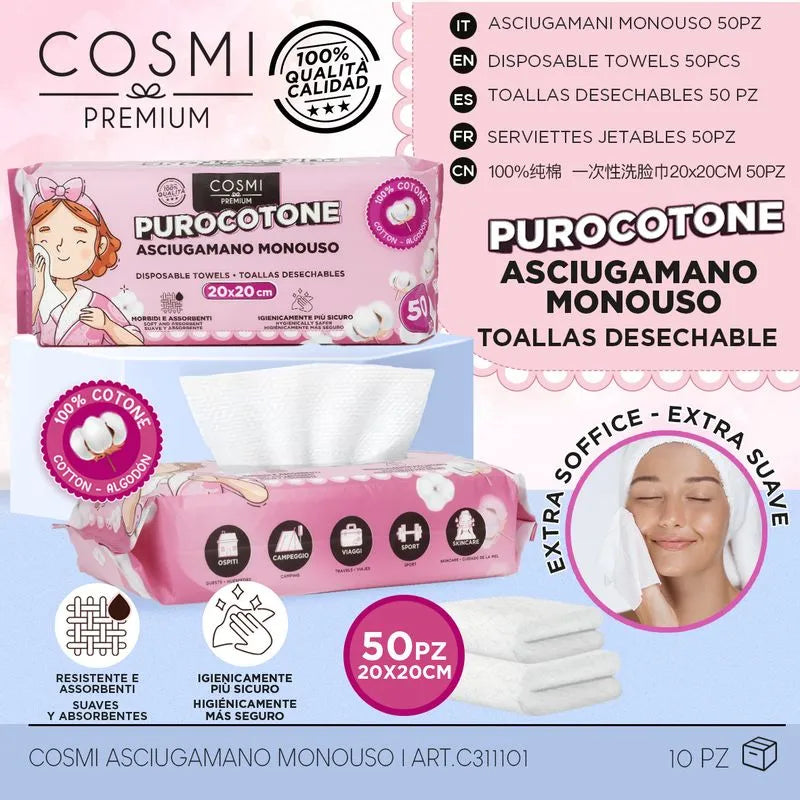 TOALLA DESECHABLE VISCOSA 20*20