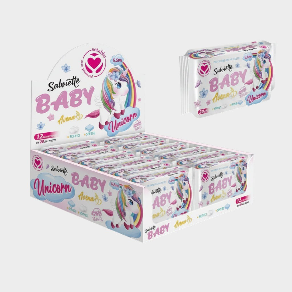 TOALLITAS INFANTILES UNICORNIO CON AVENA