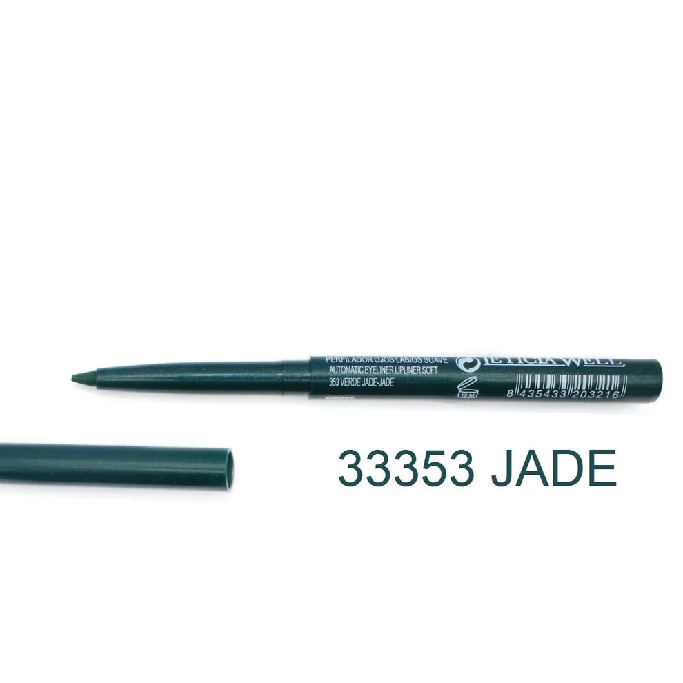 perfilador de ojos y labios verde jade