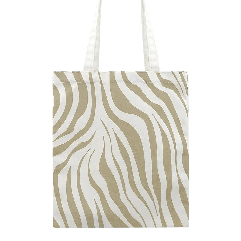Shopper de lona estampado cebra