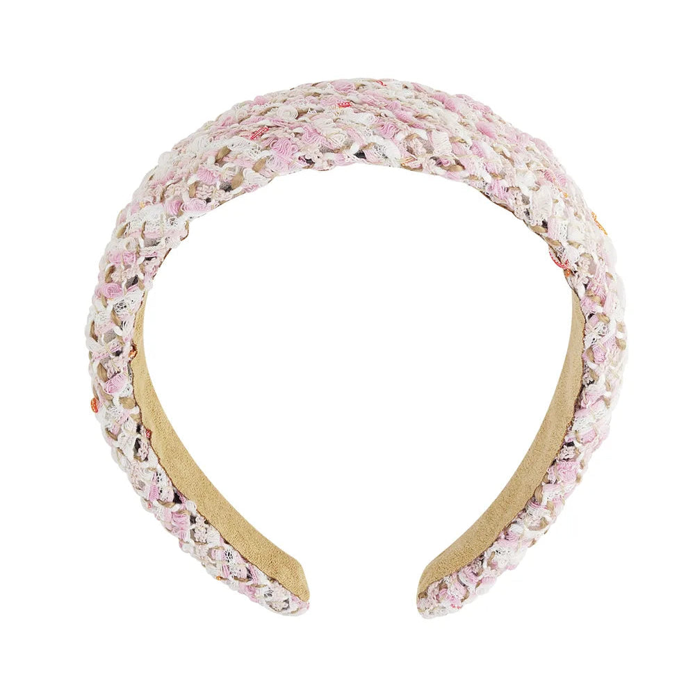 Cinta para el pelo patrón grueso - rosa