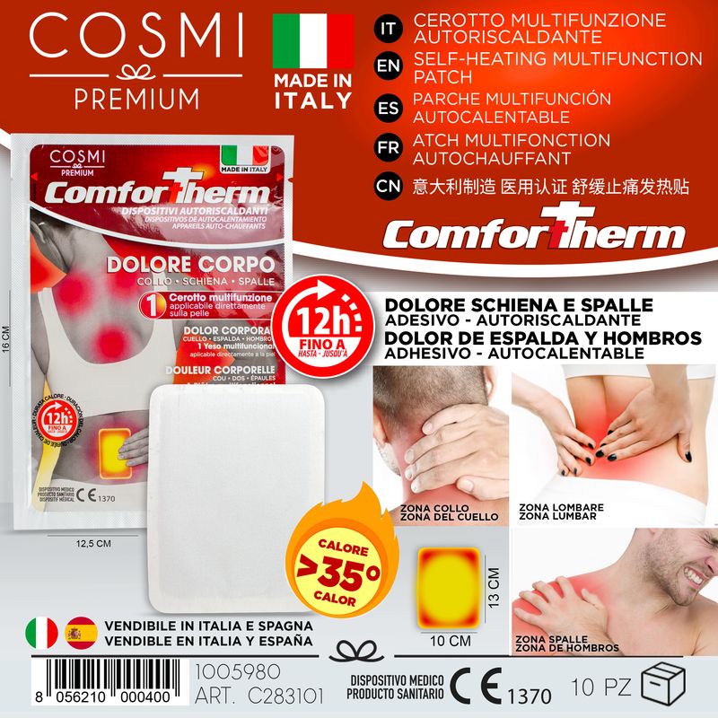 COSMI PARCHE PARA EL DOLOR AUTOCALENTABLE 12H 35 GRADOS