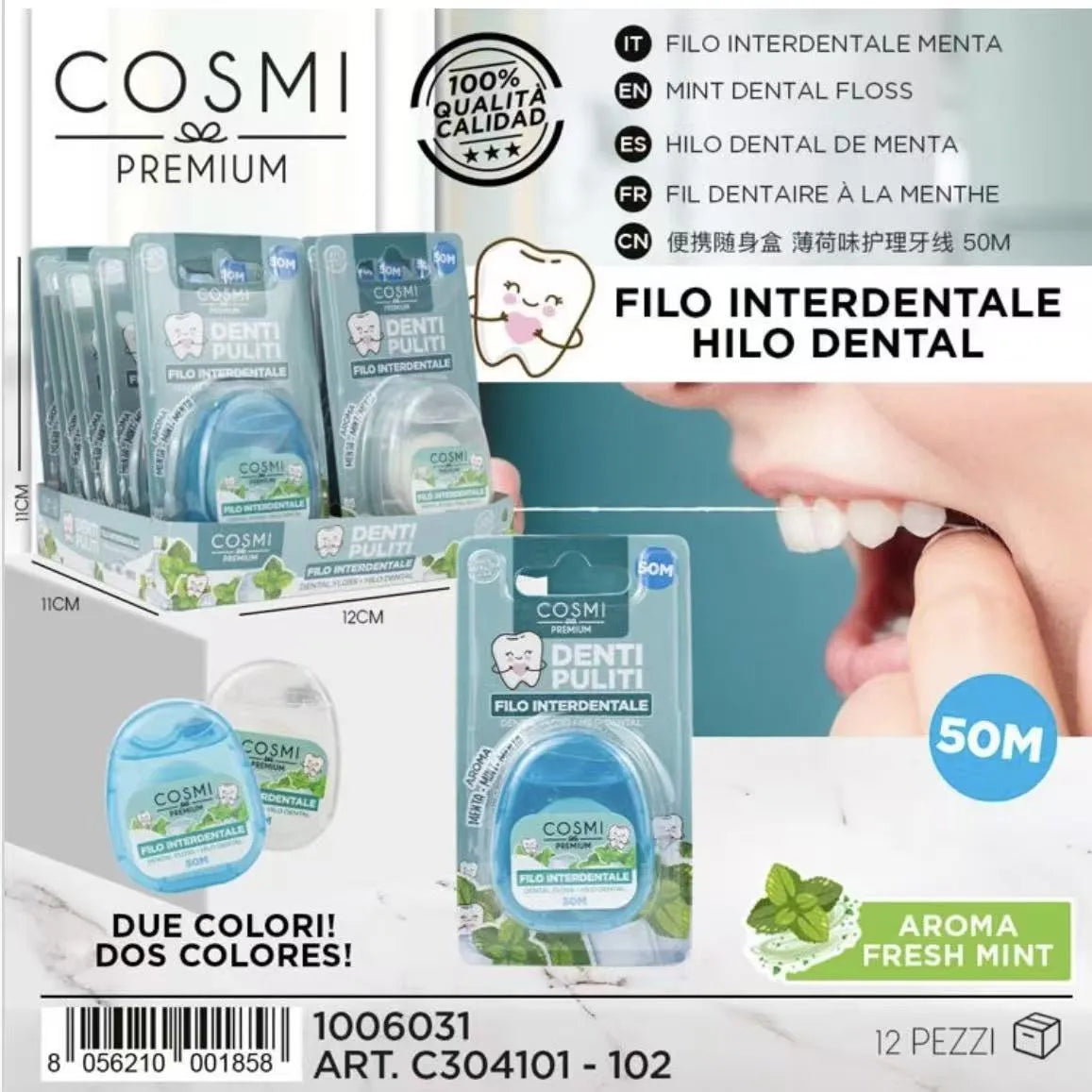 HILO INTERDENTAL MENTA 50M