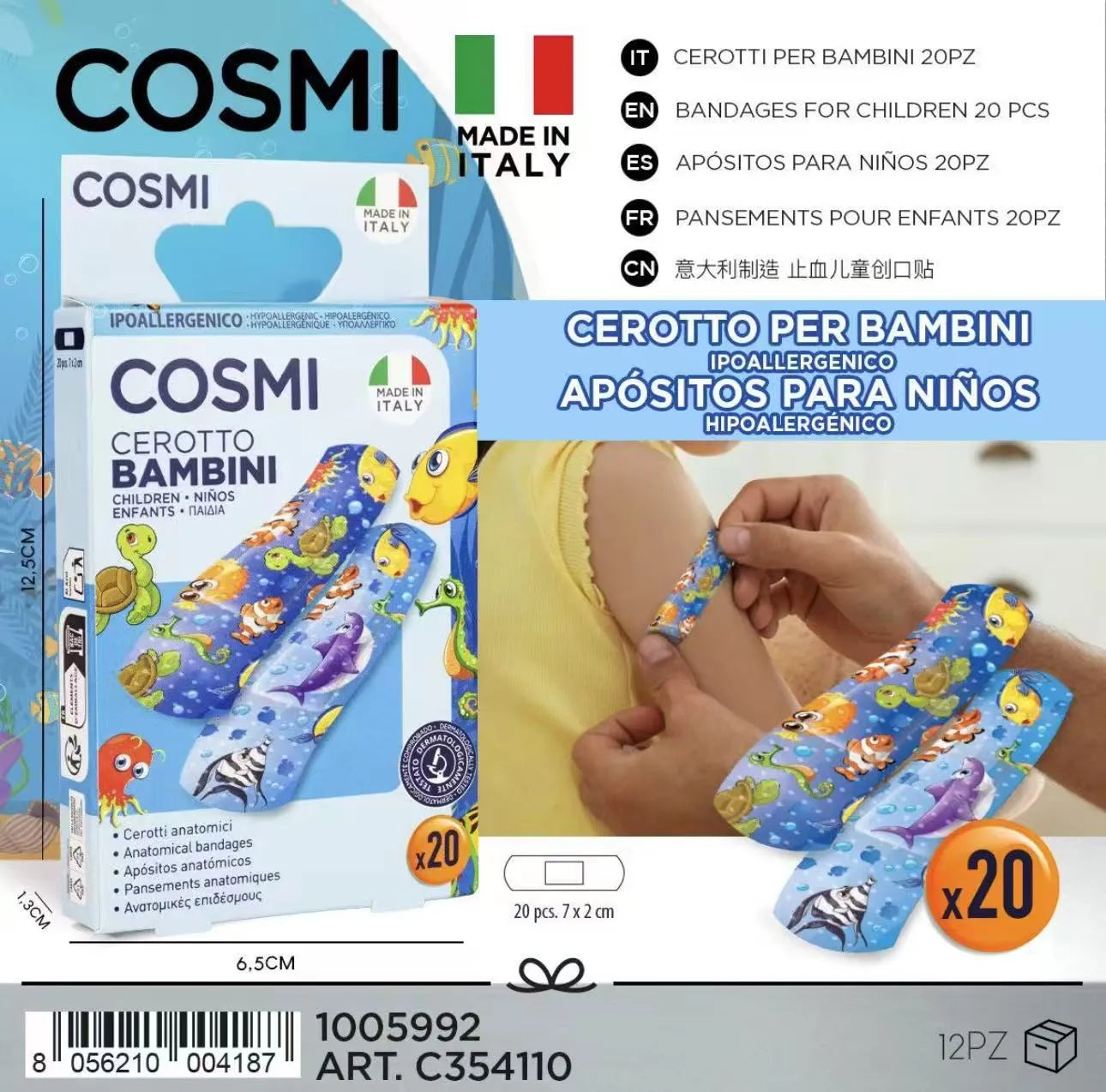 TIRITAS PARA NIÑOS OCEAN 20 UDS