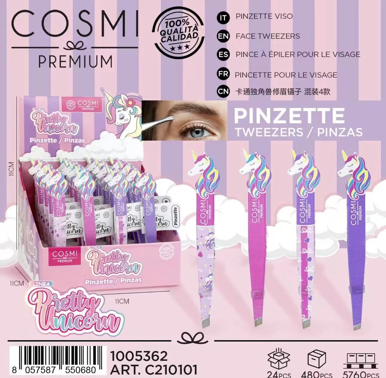PINZAS DEPILAR UNICORNIO