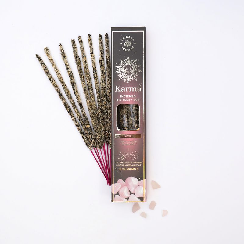 INCIENSO MYSTIC KARMA CON CUARZO ROSA