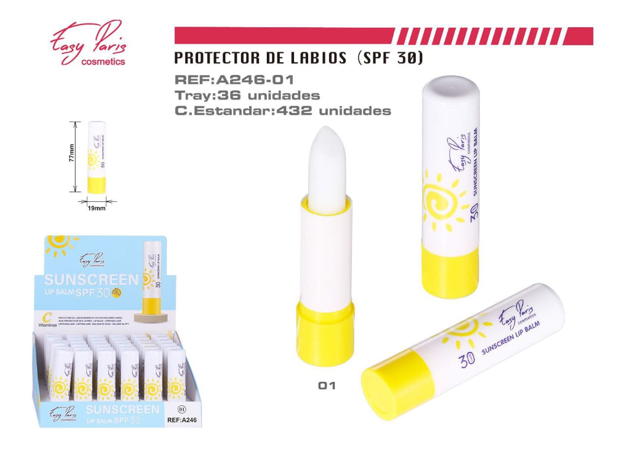 PROTECTOR LABIAL PROTECCION SOLAR SPF 30