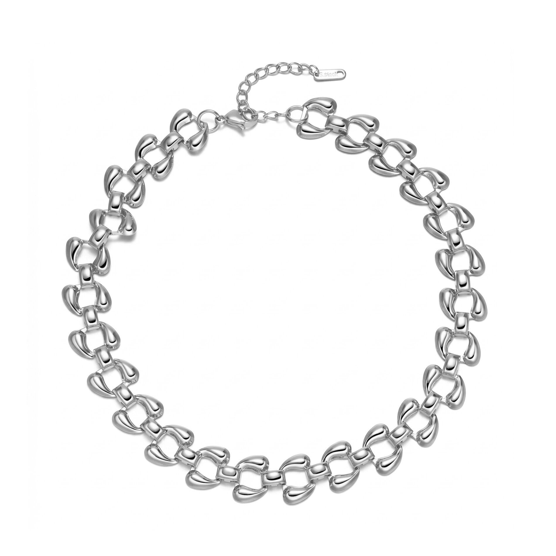 Collar Acero - Eslabón - 38 + 5 cm -