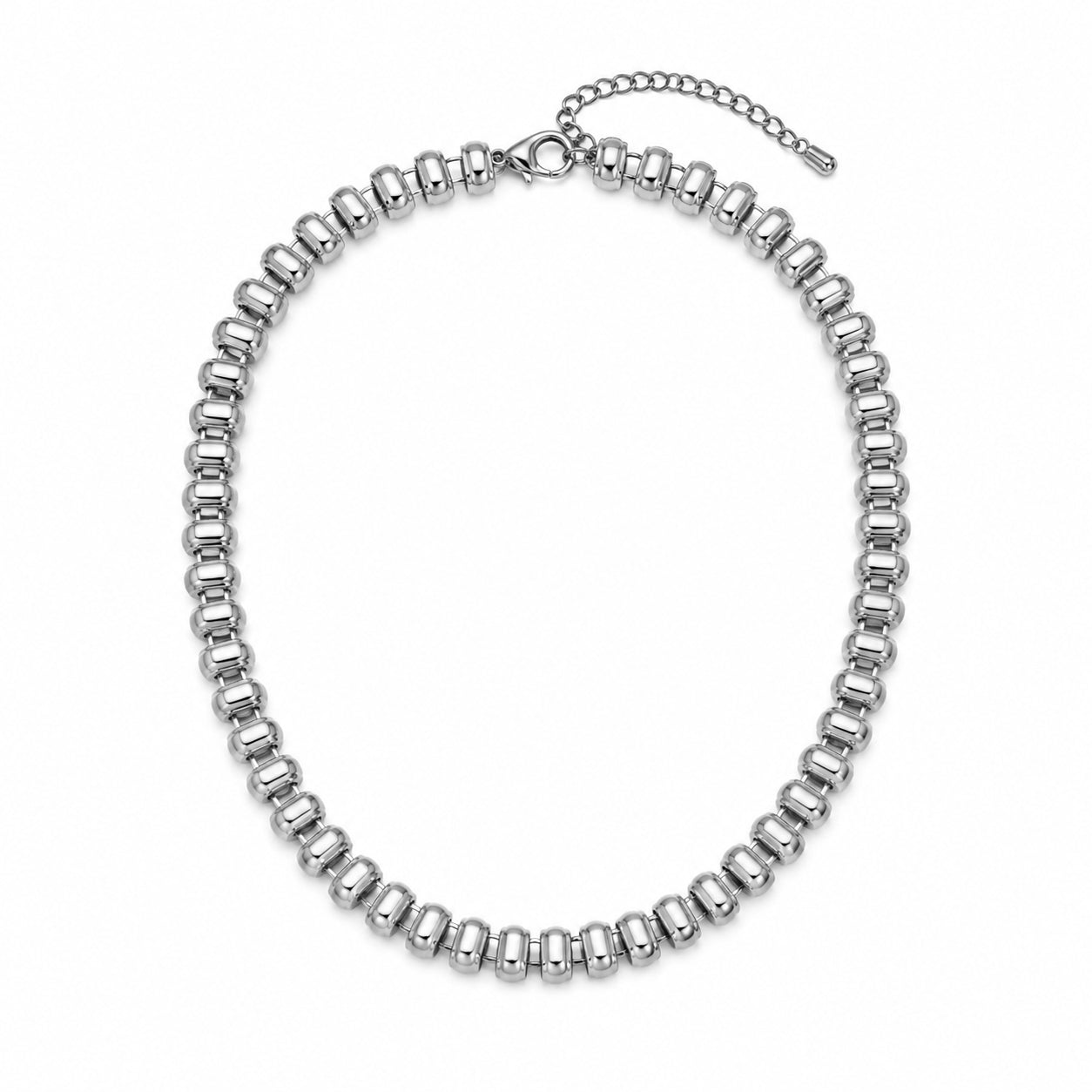 Collar Acero Liso - Diseño - 40 + 5 cm -