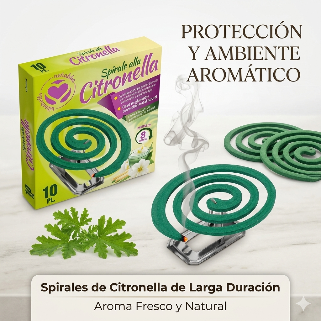 ESPIRALES DE CITRONELA 10 UNIDADES