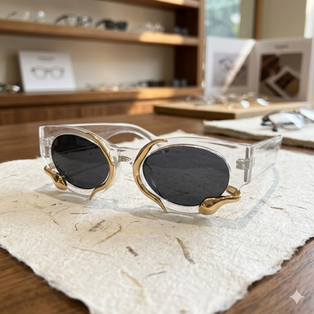 Gafas de sol con forma de serpiente Gris oscuro