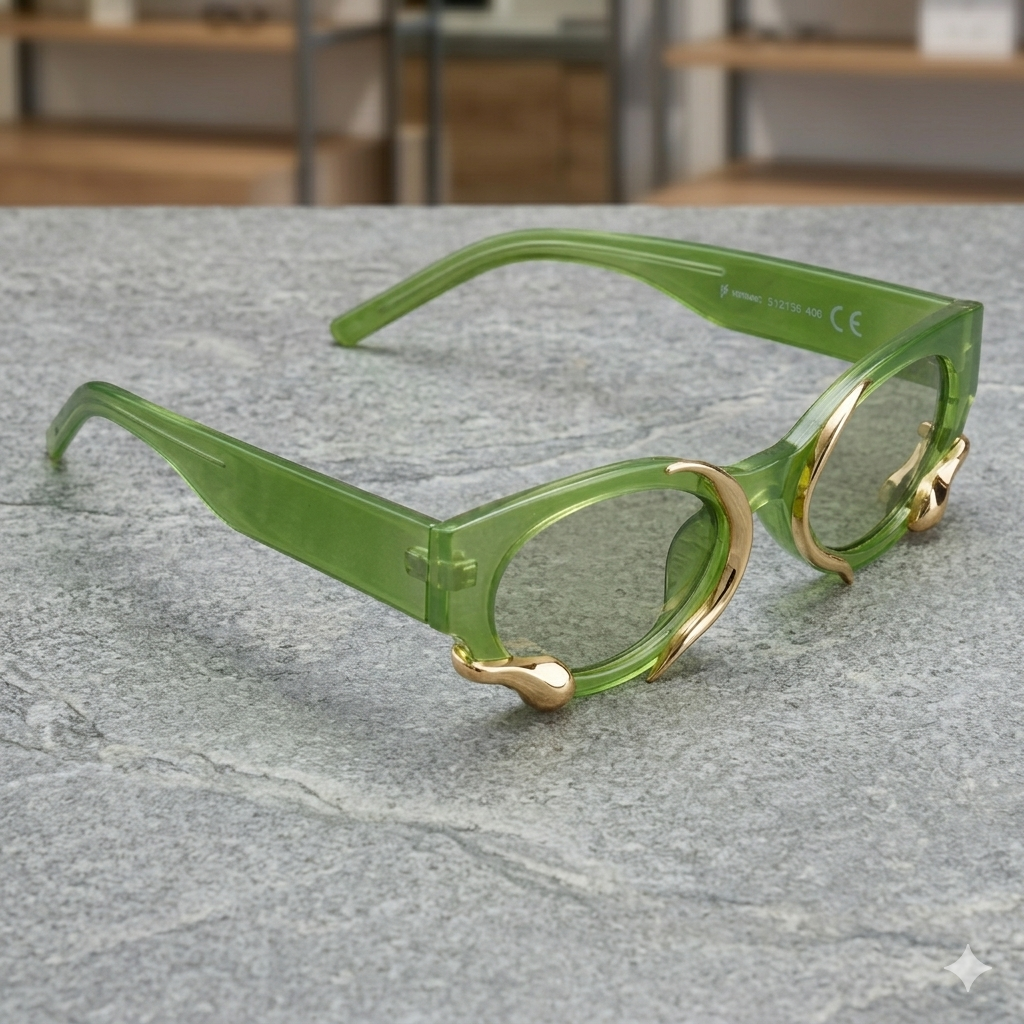 Gafas de sol con forma de serpiente Verde