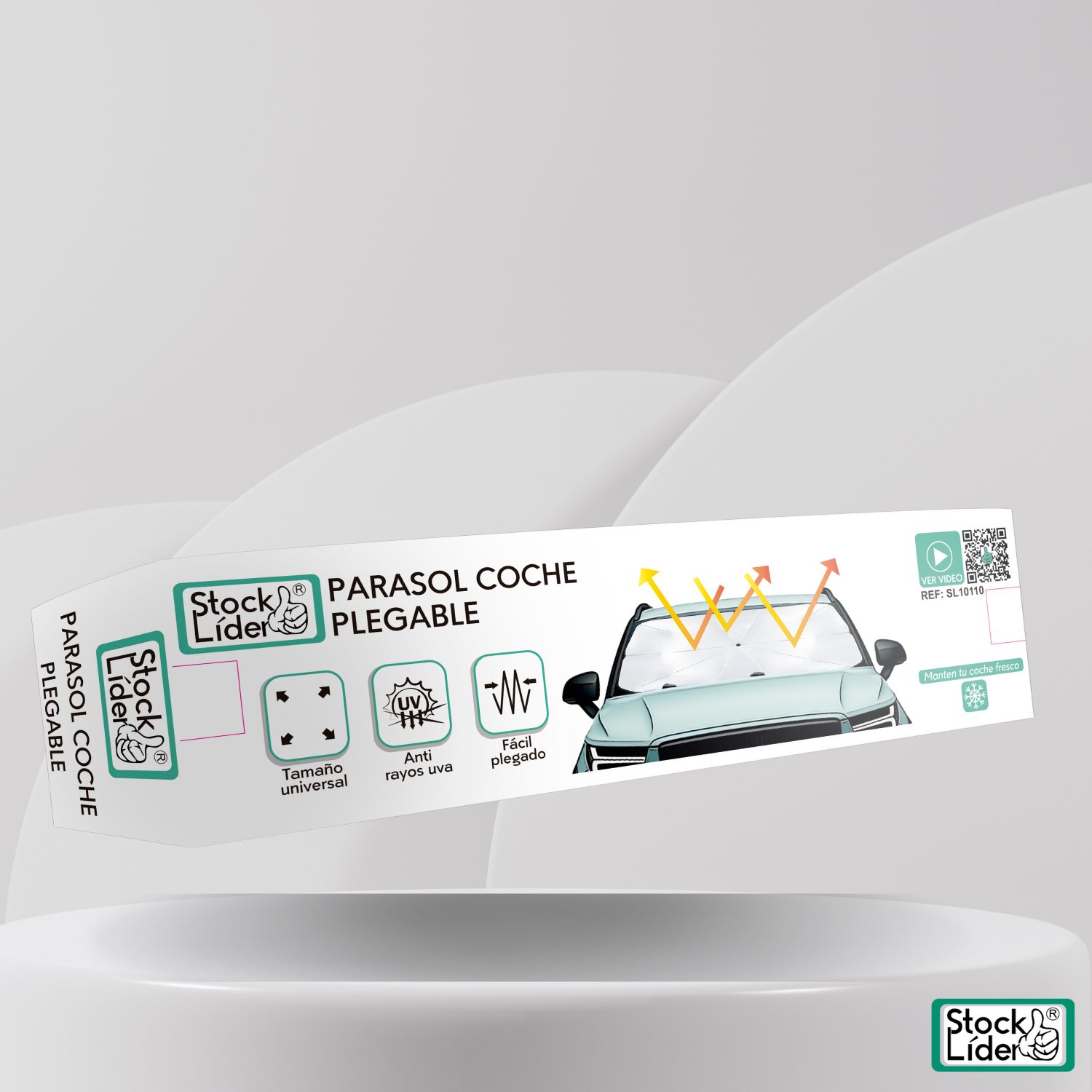 Parasol coche plegable