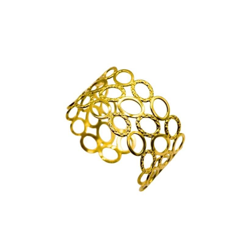 Pulsera Acero Lisa Esclava - Circulos - 34 mm -